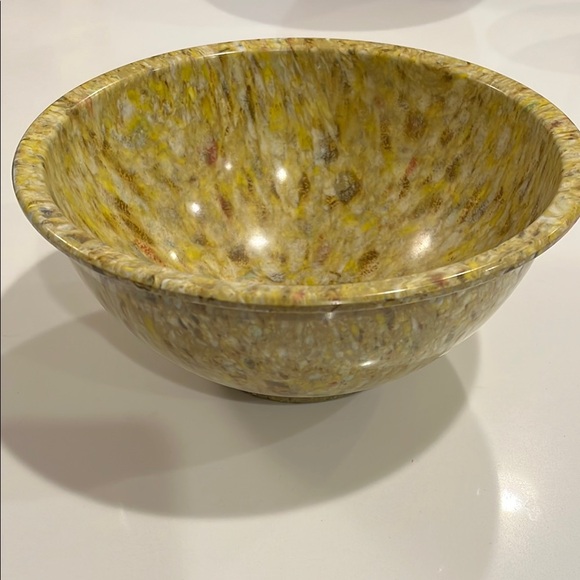 Vintage Texas Ware 10 inch mixing bowl, yellow confetti ware/spatter ware" - Picture 1 of 8